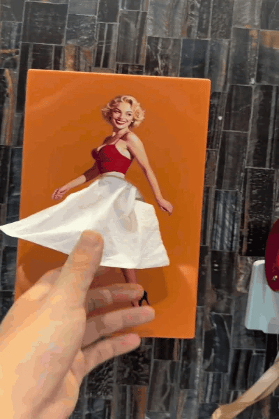 Vintage Pin-Up Girl Tissue Box – Funny Interactive Retro Decor for Home & Bar