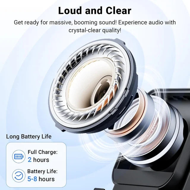 🔥5-in-1 Wireless Induction Speaker Stand – 360° Adjustable, 3500mAh Power Bank & Ambient Light