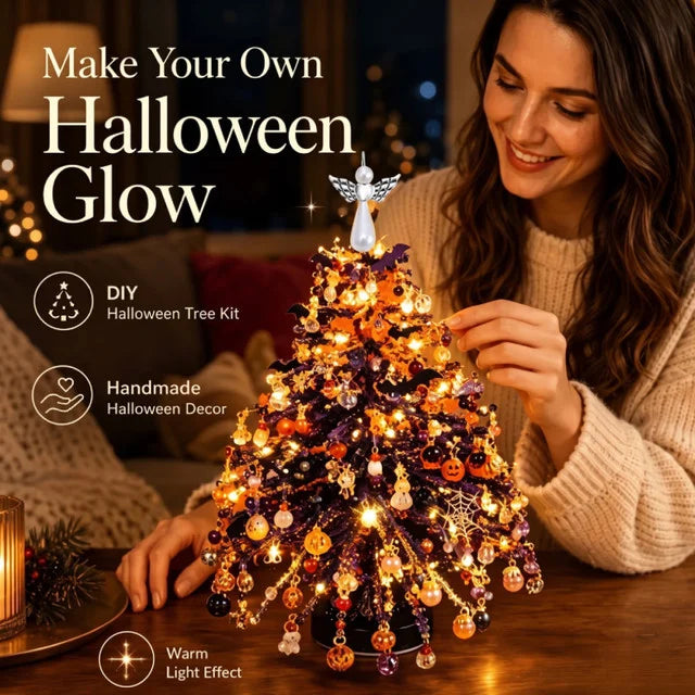 🔥DIY Beaded Christmas Tree Kit – Mini Crystal Bead Craft Set with Angel Topper & Accessories