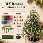 🔥DIY Beaded Christmas Tree Kit – Mini Crystal Bead Craft Set with Angel Topper & Accessories