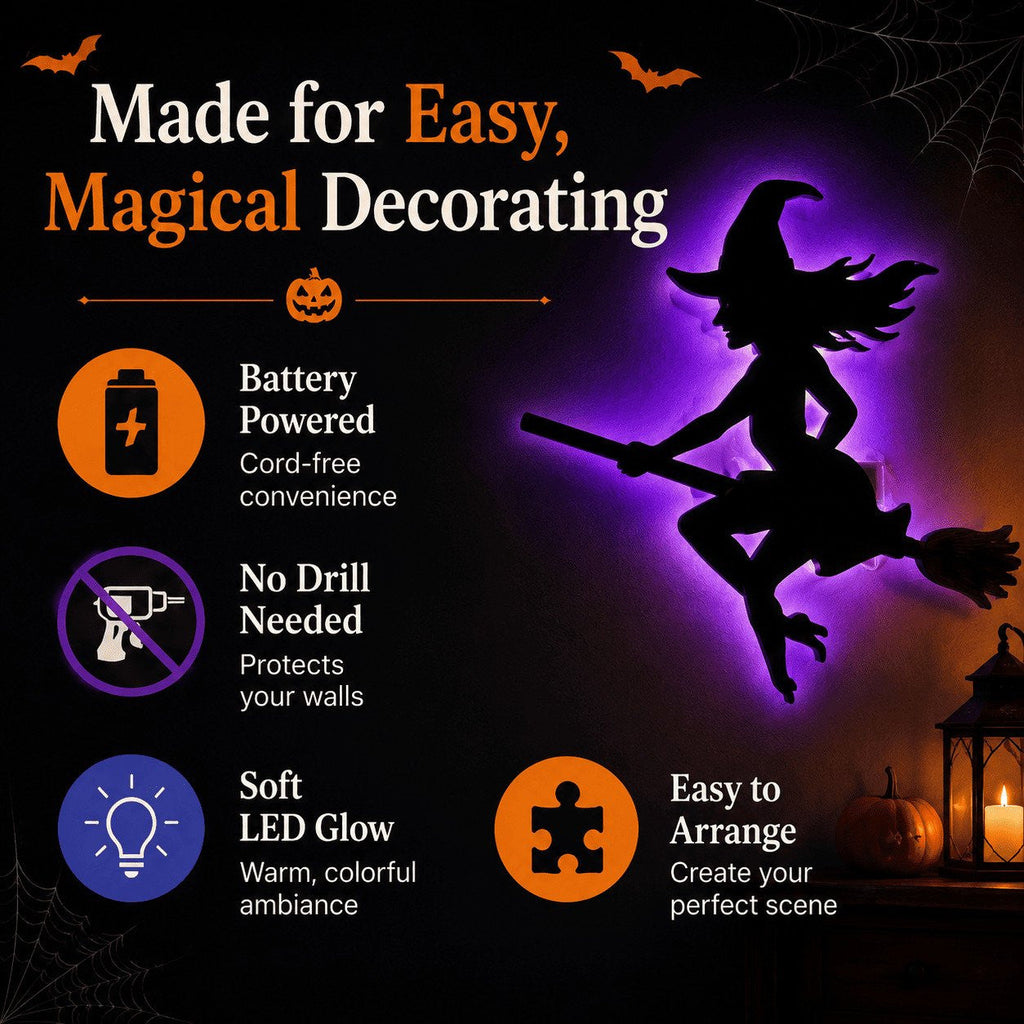 Halloween LED Silhouette Wall Light Stickers
