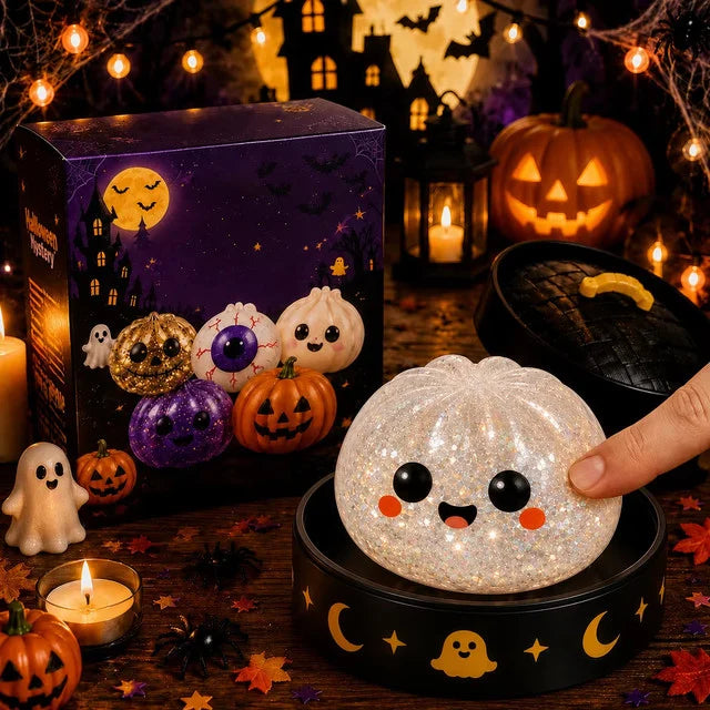 Cute Halloween Dumpling Squishy – Slow Rising Stress Relief Sensory Fidget Toy