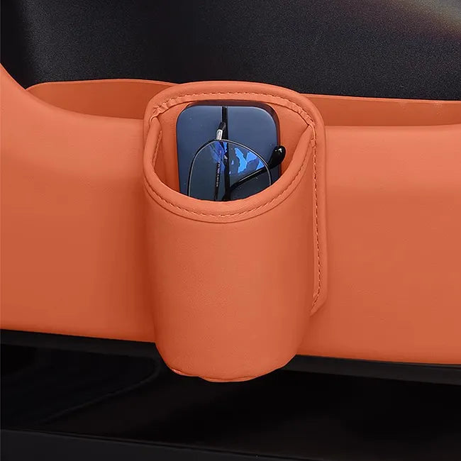 Leather Car Door Cup Holder – 3-in-1 Drink Holder, Storage Organizer & Mini Car Bin