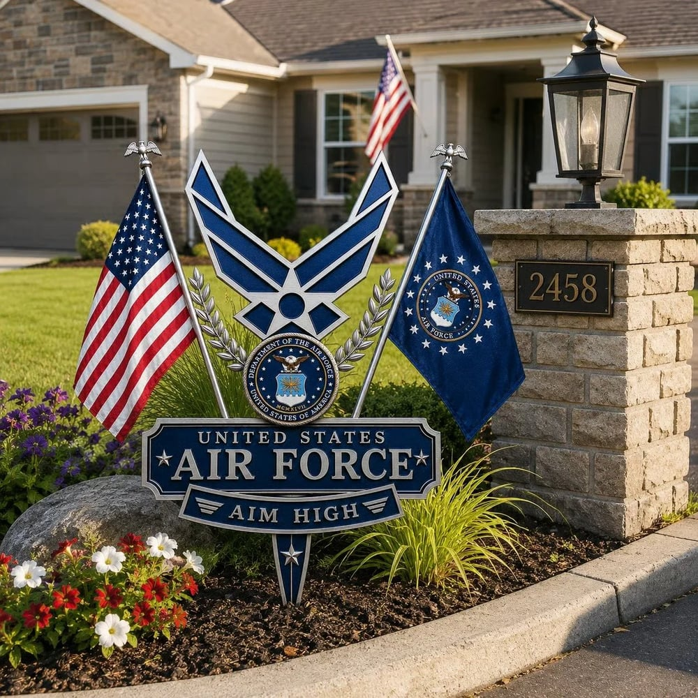 🎖️-US Marine Corps Semper Fidelis Tribute Garden Stake
